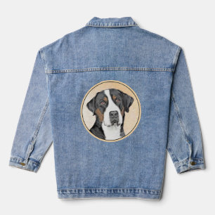 Greater Swiss Mountain Hunde Malerei - Originelle Jeansjacke