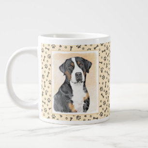 Greater Swiss Mountain Hunde Malerei - Originelle  Jumbo-Tasse