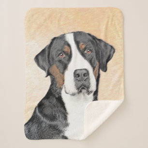 Greater Swiss Mountain Hunde Malerei - Originelle  Sherpadecke