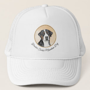 Greater Swiss Mountain Hunde Malerei - Originelle  Truckerkappe