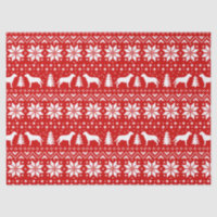 Greater Swiss Mountain Hunde Weihnachtsmuster Rot