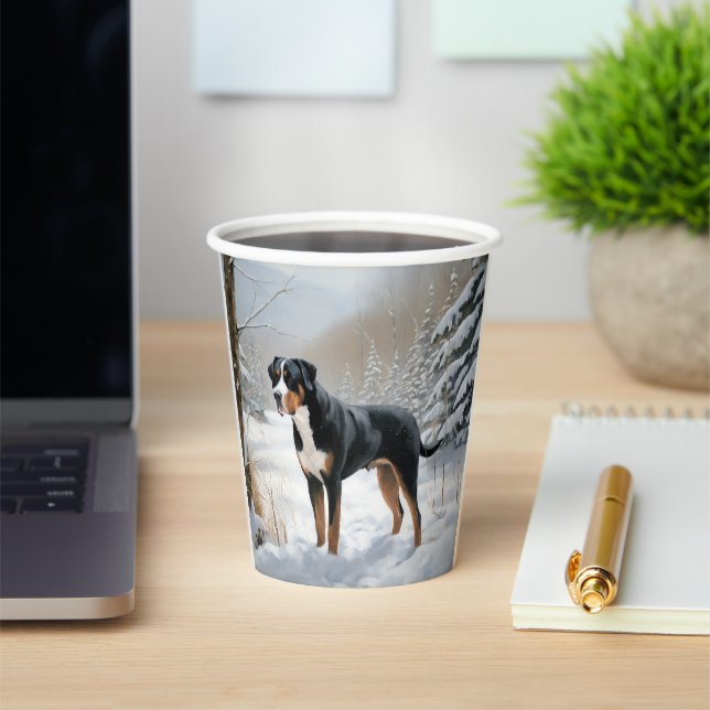 Greater Swiss Mountain Let It Snow Weihnachten Pappbecher (InSitu)