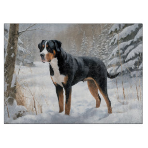 Greater Swiss Mountain Let It Snow Weihnachten Schneidebrett