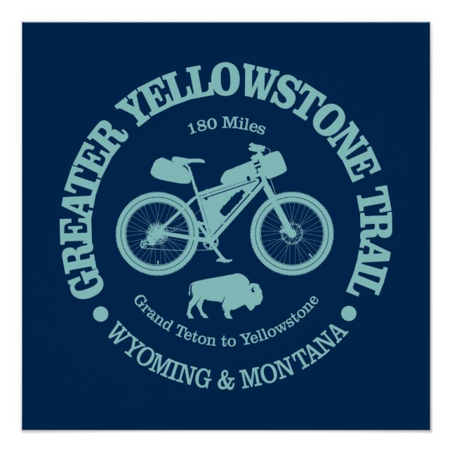 Greater Yellowstone Trail (cycling) Poster (Vorderseite)