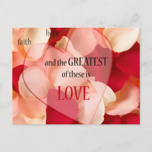 Greatest of these is love postkarte