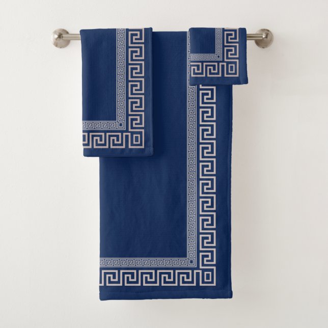 Grec Meander - Grec Key - Bleu et beige (En situation)