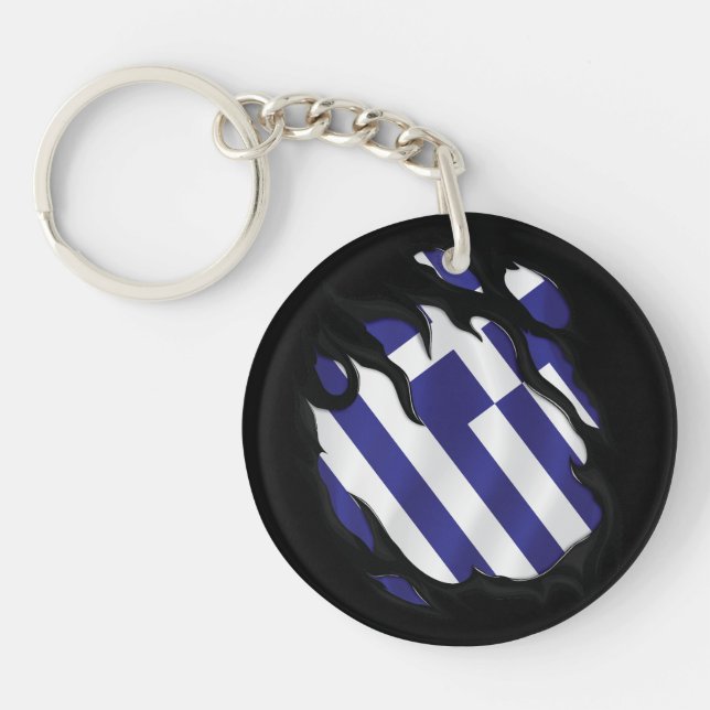Grèce déchiré le drapeau (Devant)