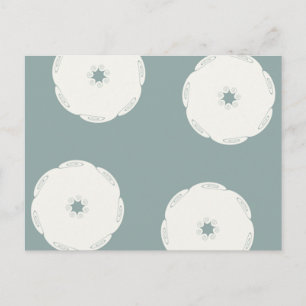 Grecian Spiral Circle Waves Postkarte