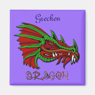 Grecken der Mystischen Drachenfantasy-Kunst Magnet