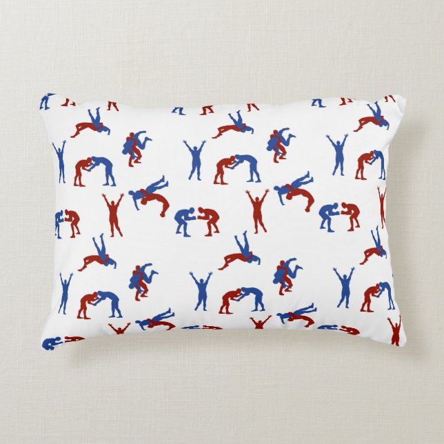 Greco Roman Wrestling Pattern Dekokissen (Vorderseite)