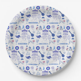 Greece Blue and White Pappteller