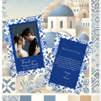 greece Blue Mediterranean Wedding Vielen Dank Foto