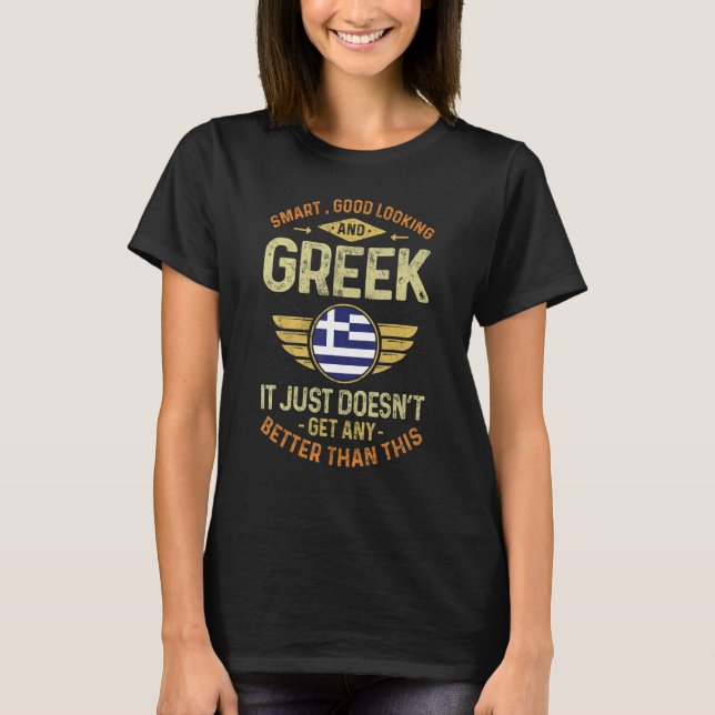 Greece Flag Proud Greeks Men & Women T-Shirt (Vorderseite)