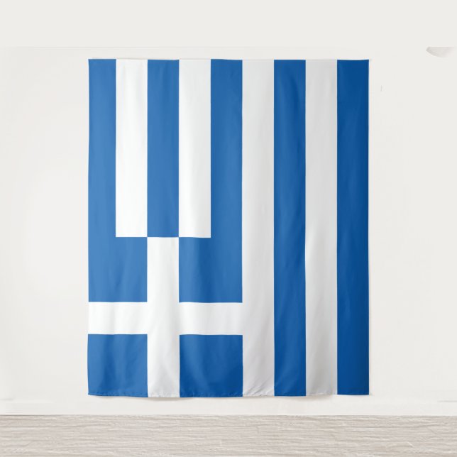Greece flag  wandteppich (Vorderseite)