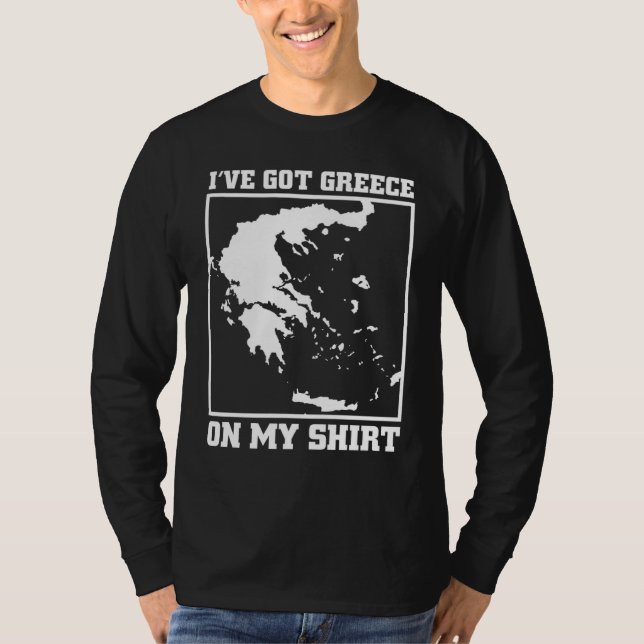 Greece Map  For Europe Greek Pun  Men Women T-Shirt (Vorderseite)