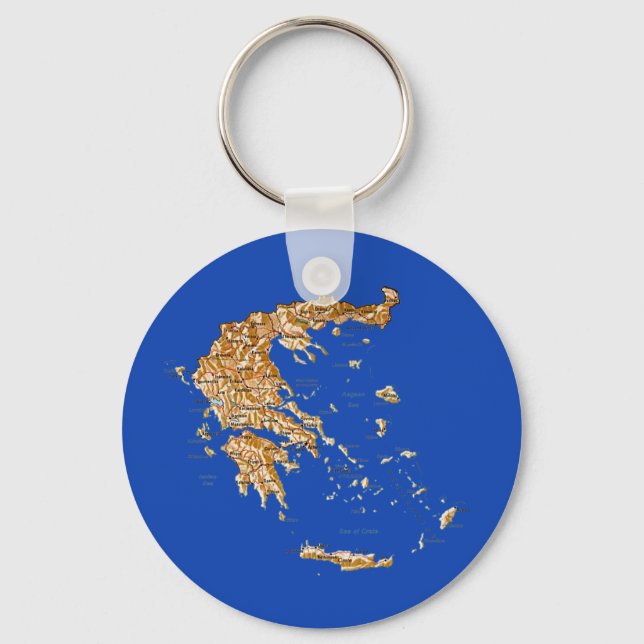 Greece Map Keychain Schlüsselanhänger (Vorderseite)