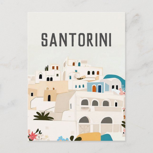 Greece Santorini Postkarte (Vorderseite)