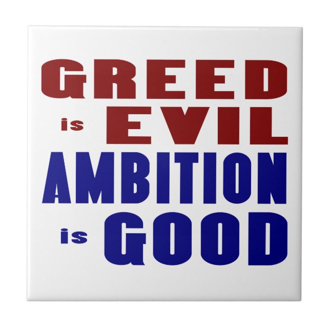 Greed and Ambition Fliese (Vorderseite)