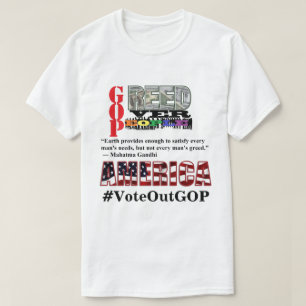 GREED ÜBER DIE MENSCHEN IN AMERIKA Votum für GOP T-Shirt