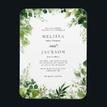Greeen Branches Border Wedding Magnet<br><div class="desc">Greeen Branches Border Wedding Design - Ideal für alle,  die Lieben Grün für ihre Hochzeit Hauptthema</div>