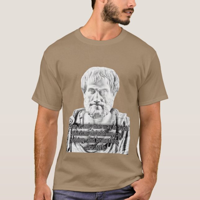 Greek Aristotles philosophic criticism quote vinta T-Shirt (Vorderseite)