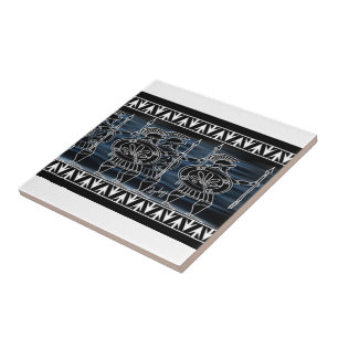 Greek Black Figur Troop Fliese