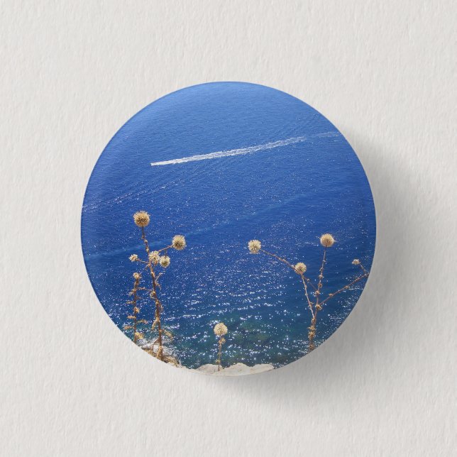 Greek Blue Sea Button (Vorderseite)