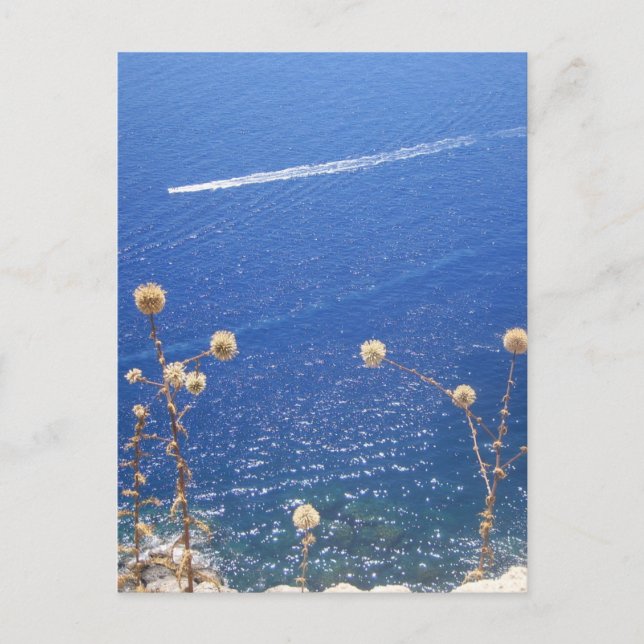 Greek Blue Sea Postkarte (Vorderseite)