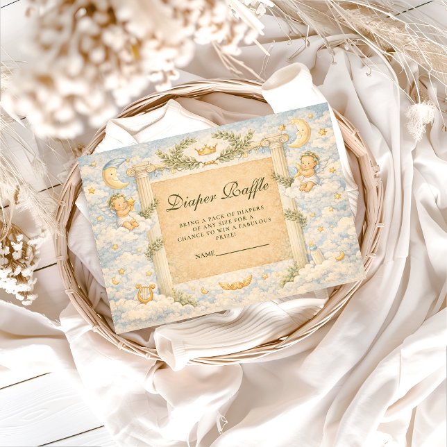 Greek Classic Columns Diapper Raffle Begleitkarte (Von Creator hochgeladen)