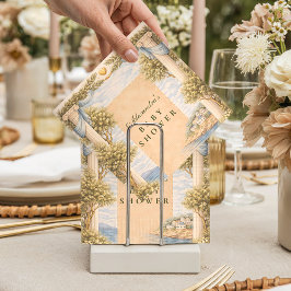 Greek Coastal Columns Baby Shower Serviette