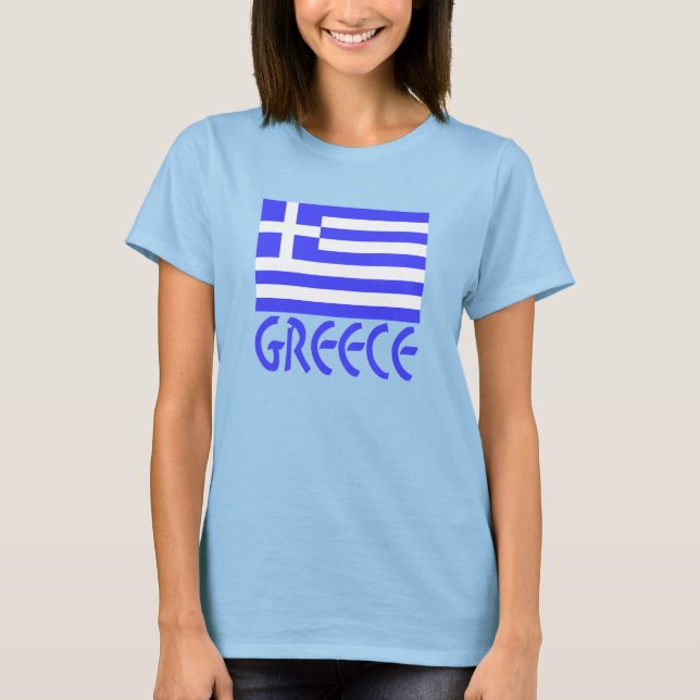 Greek Flag and Greece Women's  T-Shirt (Vorderseite)