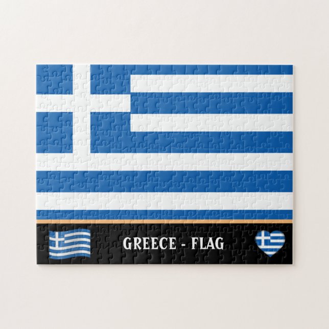 Greek Flag & Greek country / Greece (Horizontal)