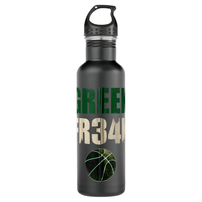 GREEK FR34K Milwaukee Wisconsin Basketball Champio Edelstahlflasche (Vorderseite)