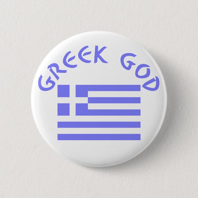Greek God Flag of Greece Button (Vorderseite)