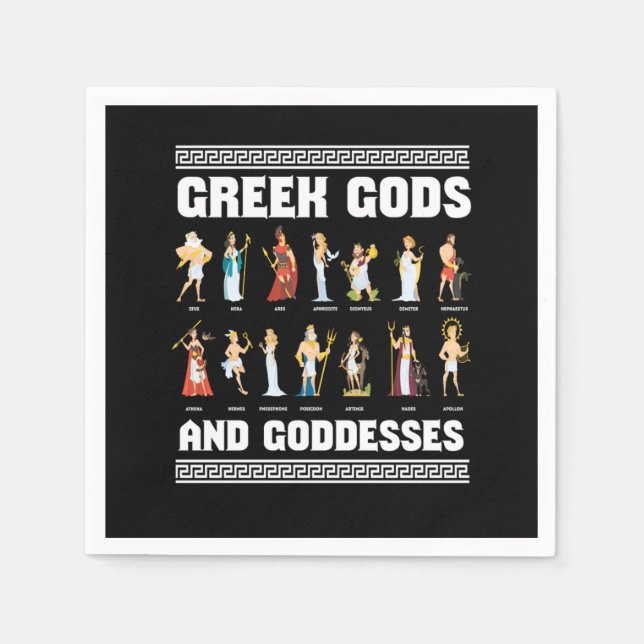 Greek Gods And Goddesses Greeks Serviette (Vorderseite)
