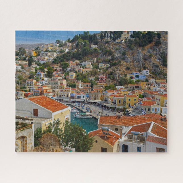 Greek Island Symi View Jigsaw (Horizontal)
