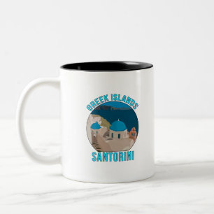 Greek Islands Santorini Zweifarbige Tasse