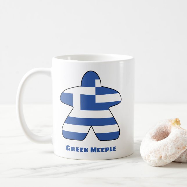 Greek Meeple Mug (Avec donut)