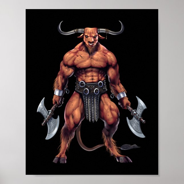 Greek Mythology Minotaur Poster (Vorne)