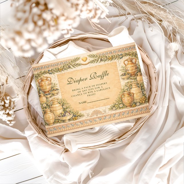 Greek Olive Diapper Raffle Begleitkarte (Von Creator hochgeladen)