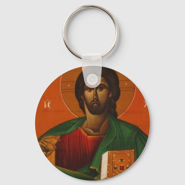 GREEK ORTHODOX ICON JESUS CHRIST SCHLÜSSELANHÄNGER (Vorderseite)
