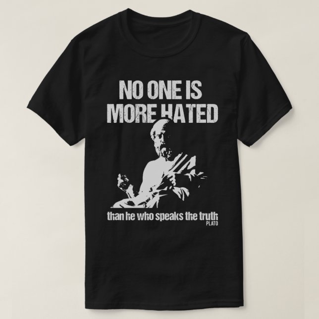 Greek Philosopher Plato Quote T-Shirt (Design vorne)