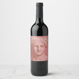 Greek Pink Wine Label. Weinetikett