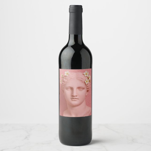 Greek Pink Wine Label. Weinetikett (Vorderseite)