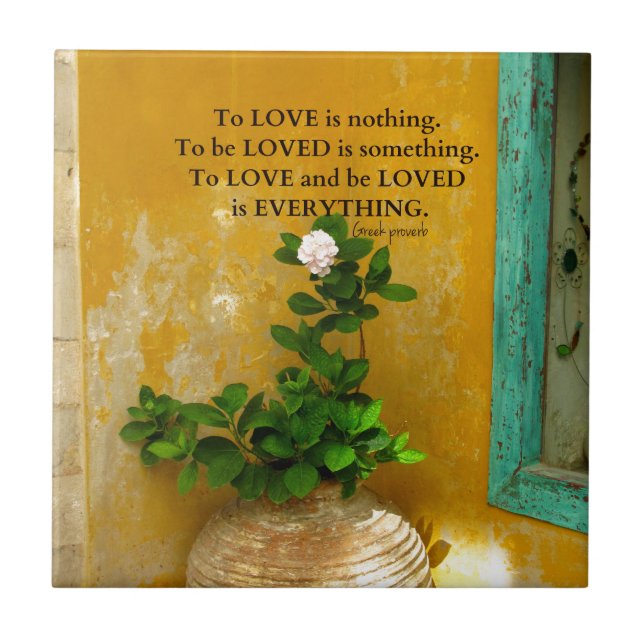 greekproverbInspirational Liebezitat Fliese (Vorderseite)