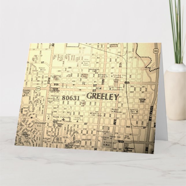 Greeley, CO Carte Vintage (Devant)