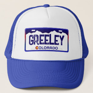 Greeley Colorado blauer Nummernschild Truckerkappe