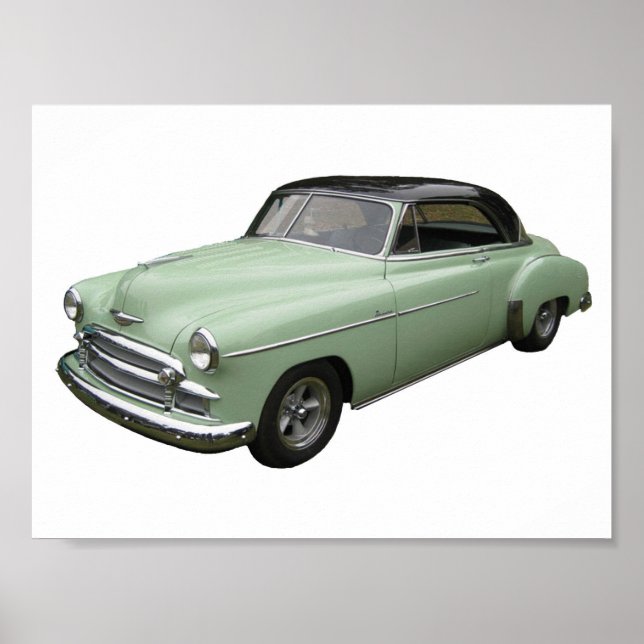 Green 1950 Chevrolet Coupe Poster. Poster (Vorne)