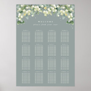 Green 20x28" 16 Tische mit 10 Sitzen Chart Poster