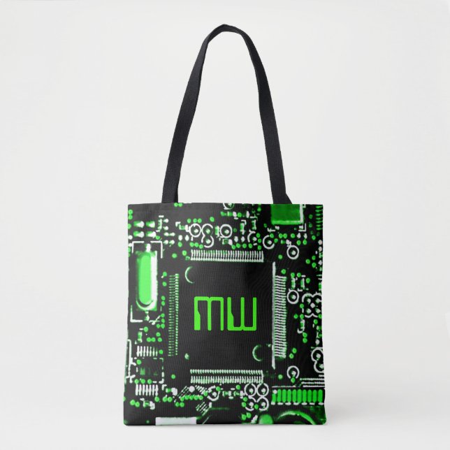 Green 2 Monogramm auf dem Totbeutel Tasche (Vorderseite)